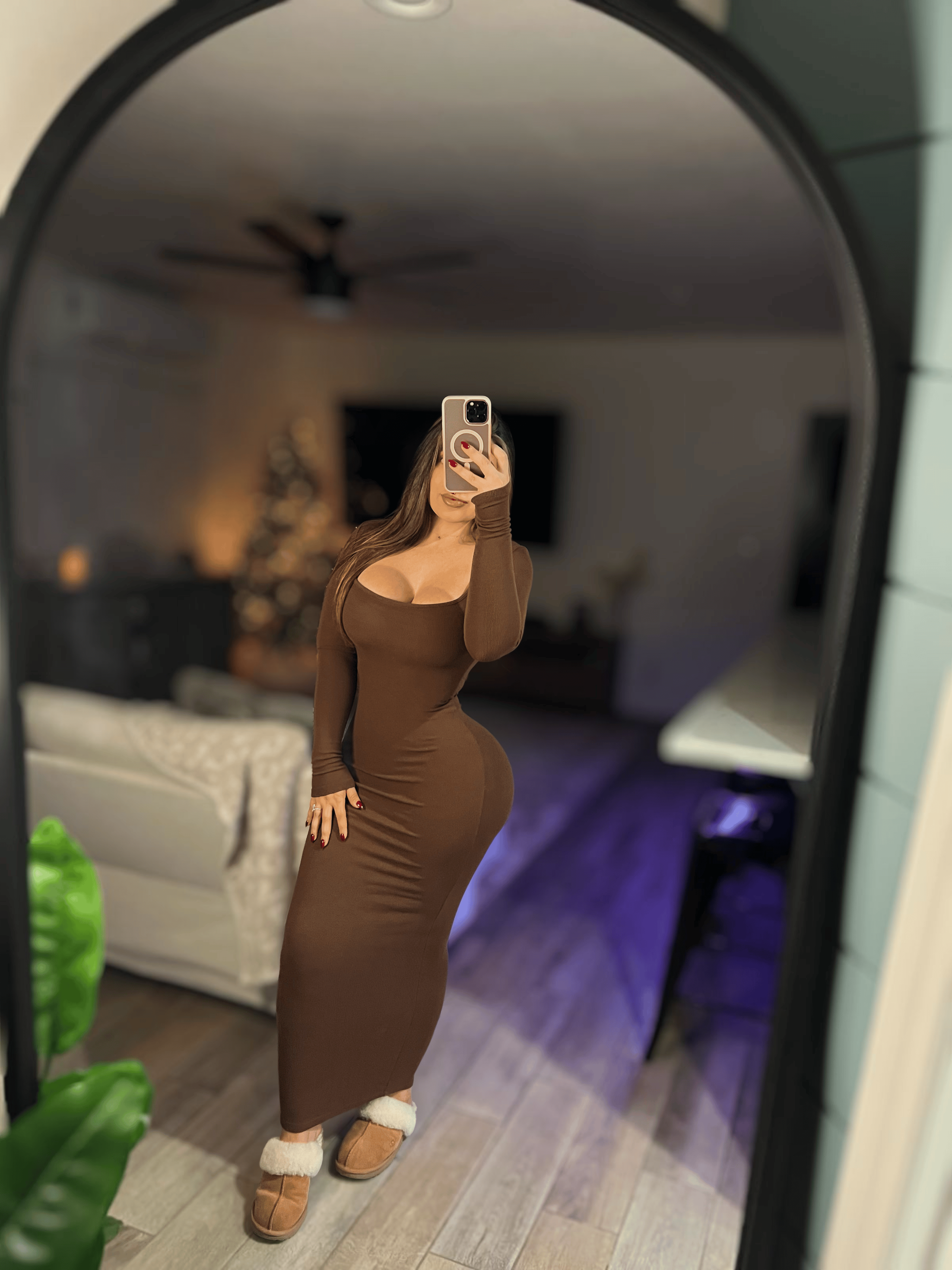 Sophia Dress Brown