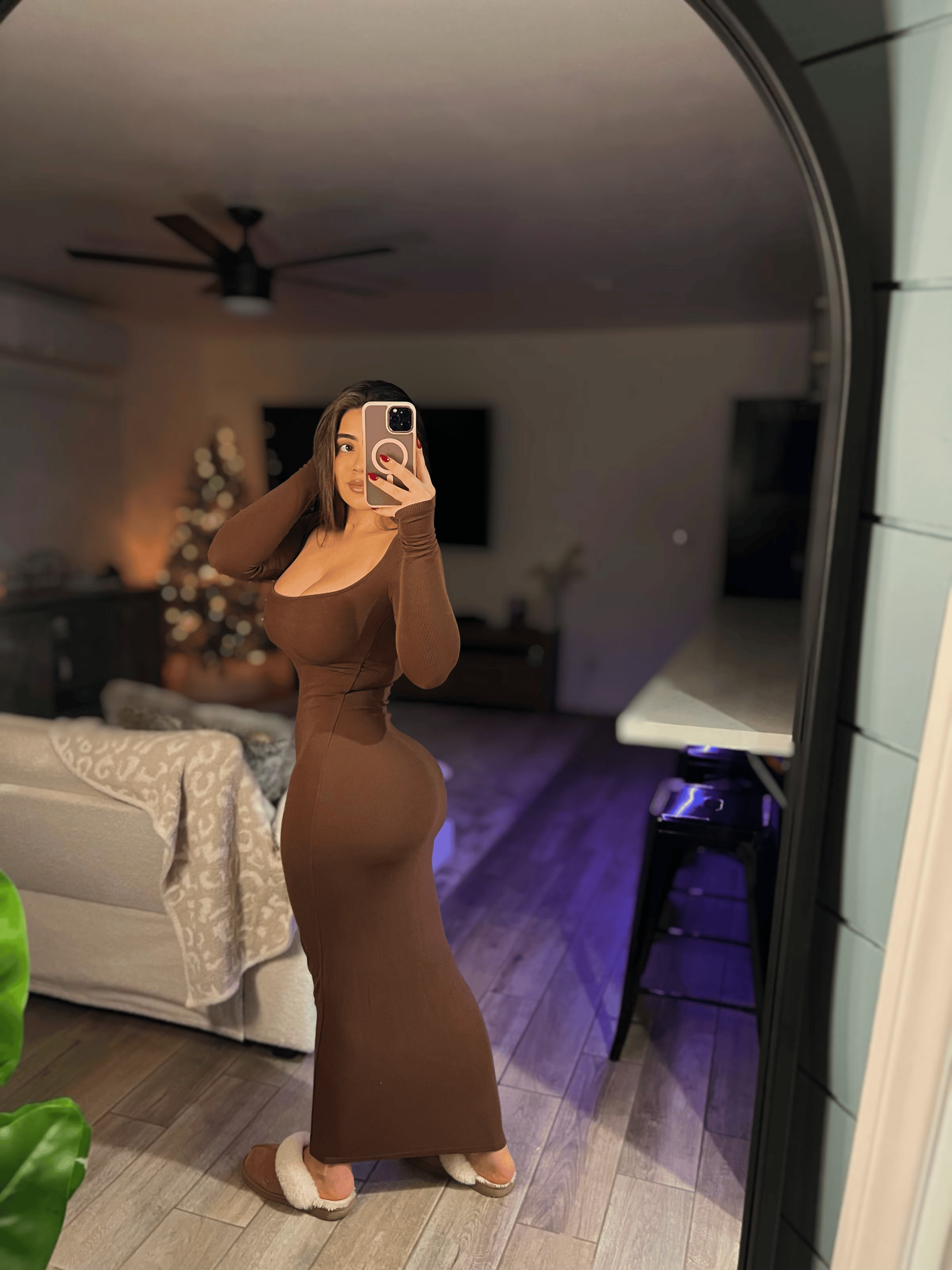 Sophia Dress Brown